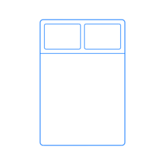 Furniture Beds Full Xl Bed Svg Line Art, Free Vectors File